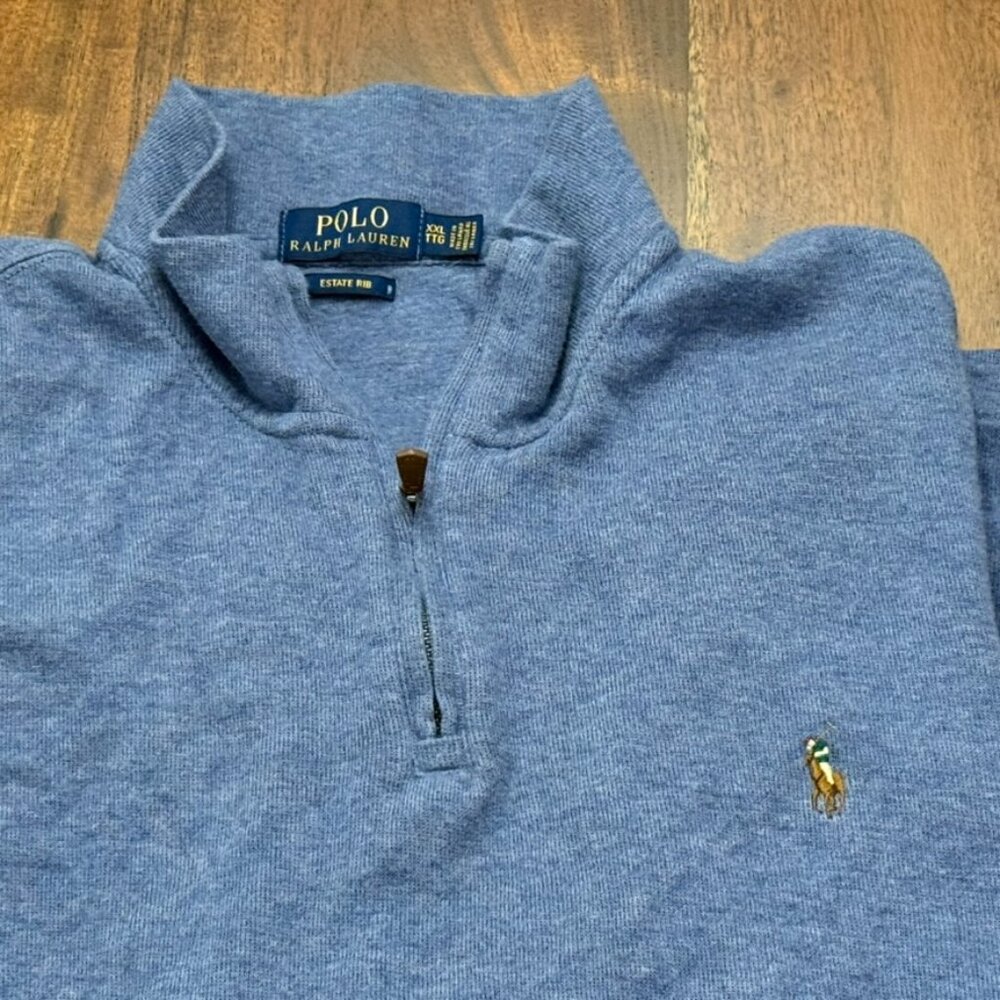 Polo Ralph Lauren Blue 1/4 Zip Pullover Men’s Size XXL